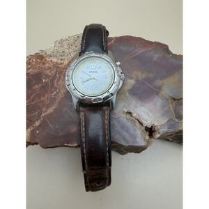 FOSSIL QUARTZ WOMENS WATCH PR-5167 NEW BATTERY BACKLIGHT NEEDS NEW BAND